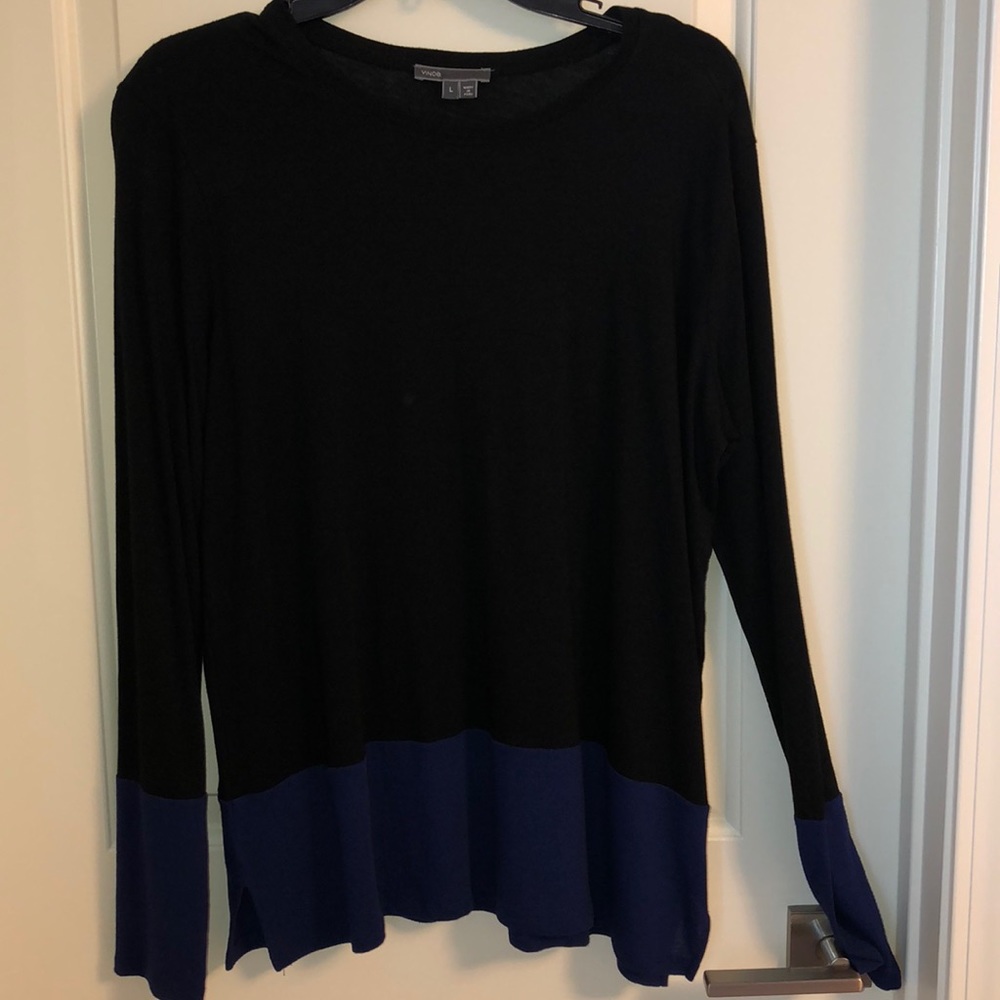 Vince cotton long sleeve top